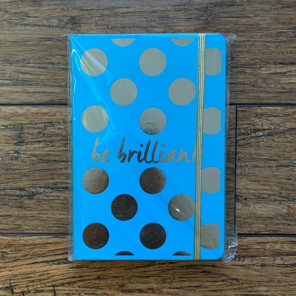 Charming Charlie Other - Blue & Gold Polka Dot - Notebook